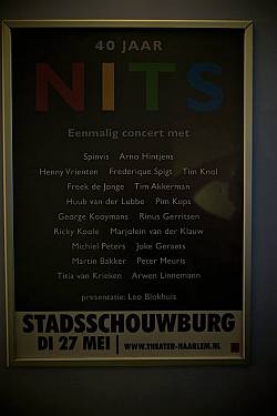 Nits 40 years concert poster May 27, 2014 Haarlem - Stadsschouwburg